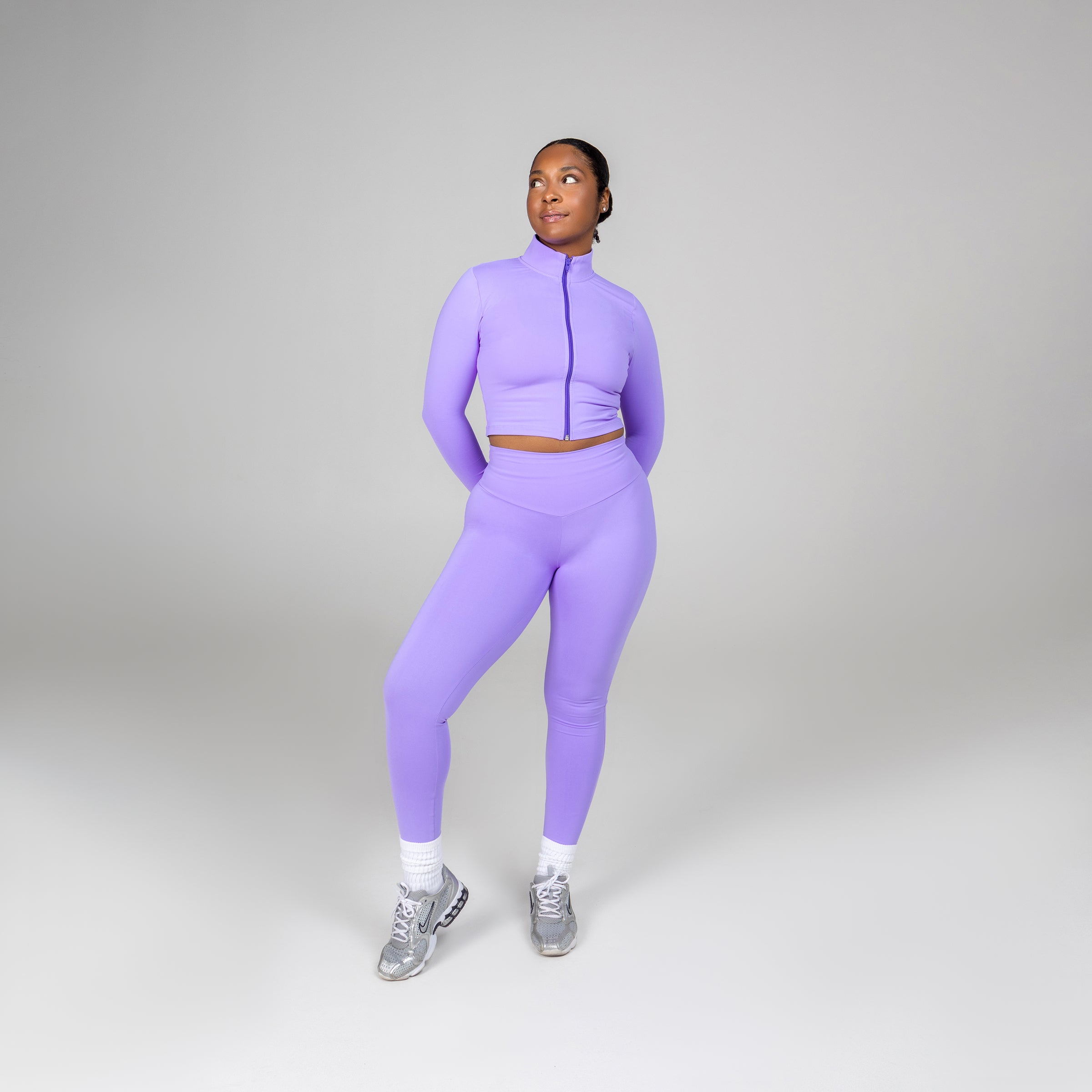 LIFESTYLE CROP ZIP ULTRAVIOLET