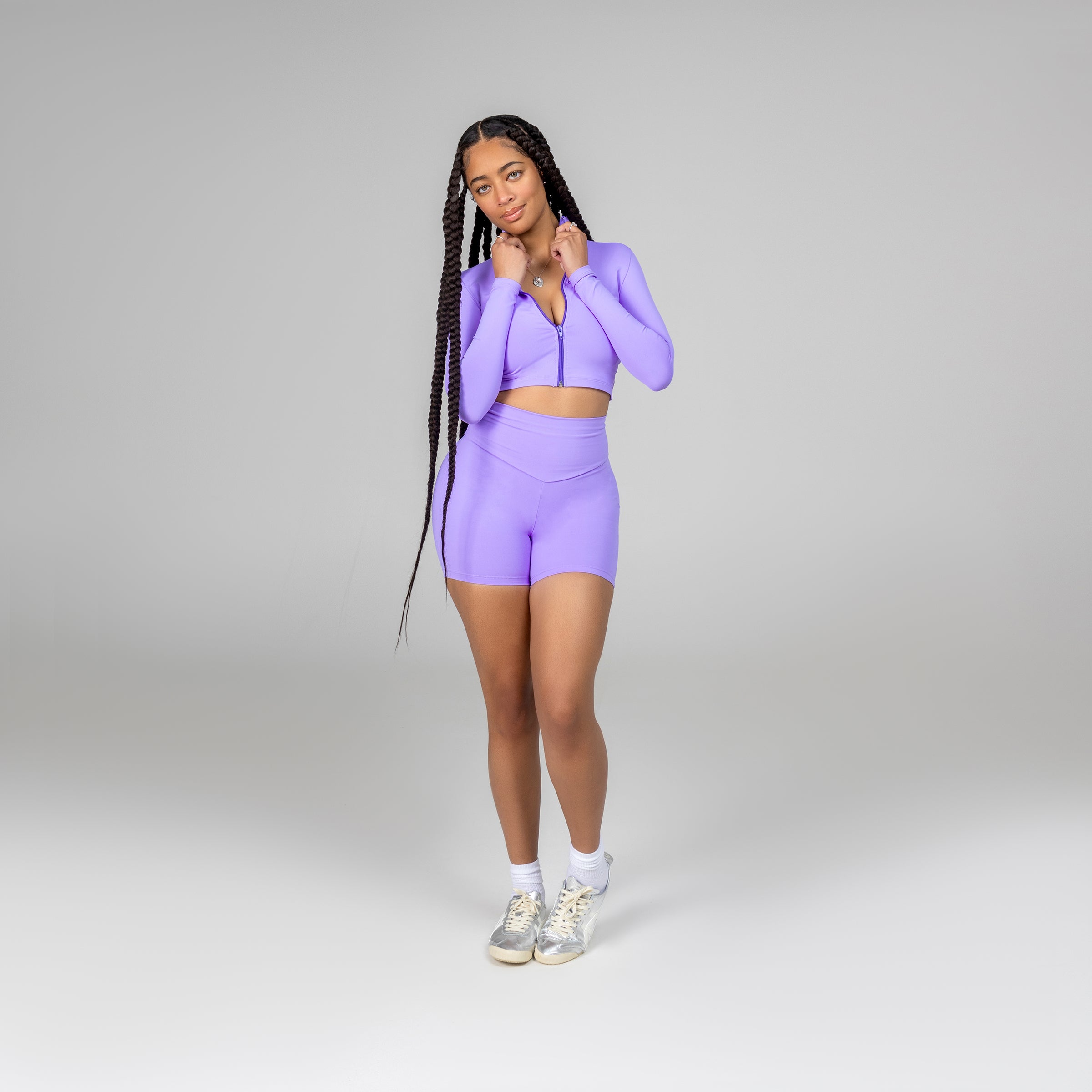 LIFESTYLE CROP ZIP ULTRAVIOLET