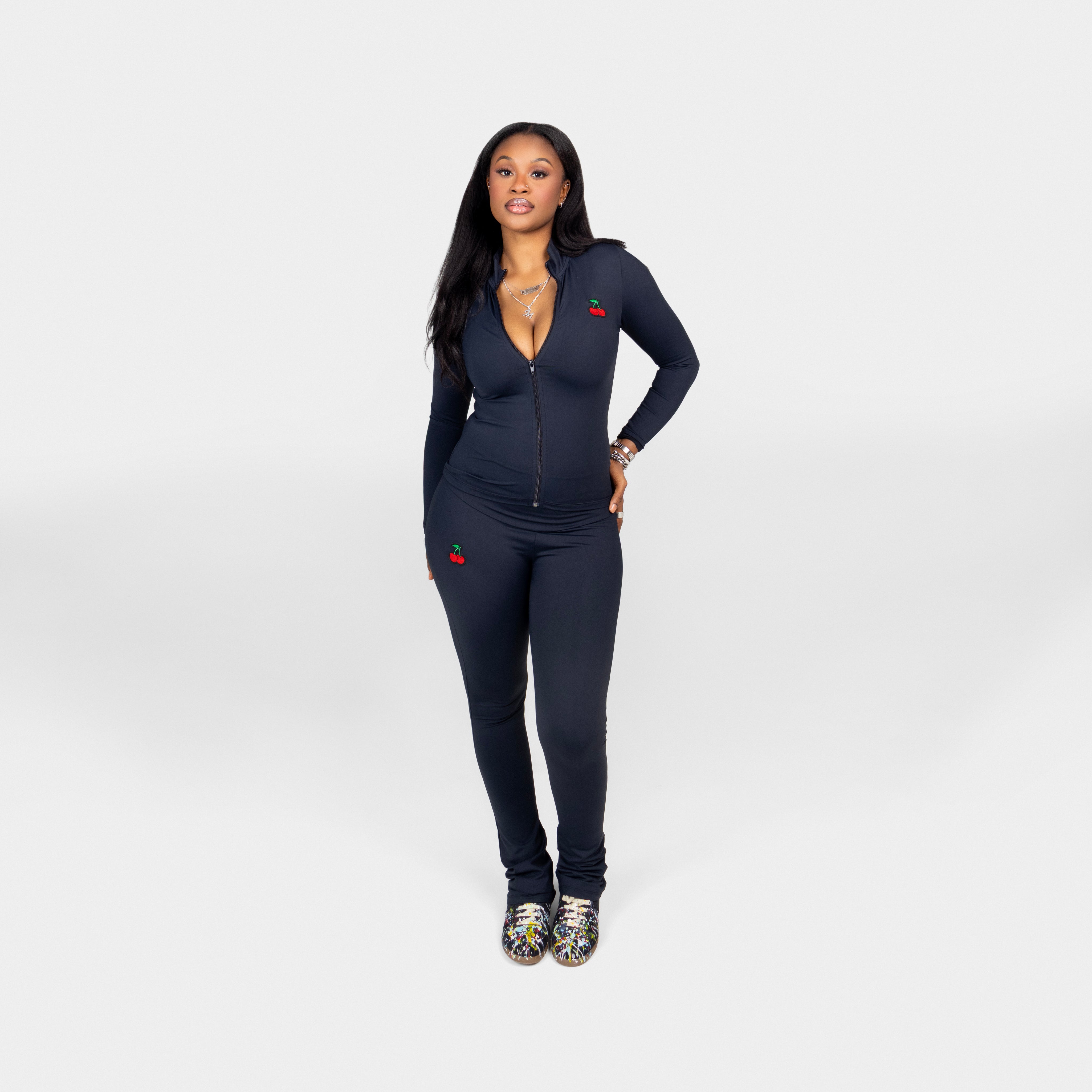 CHERRY STACKED LEGGING SET