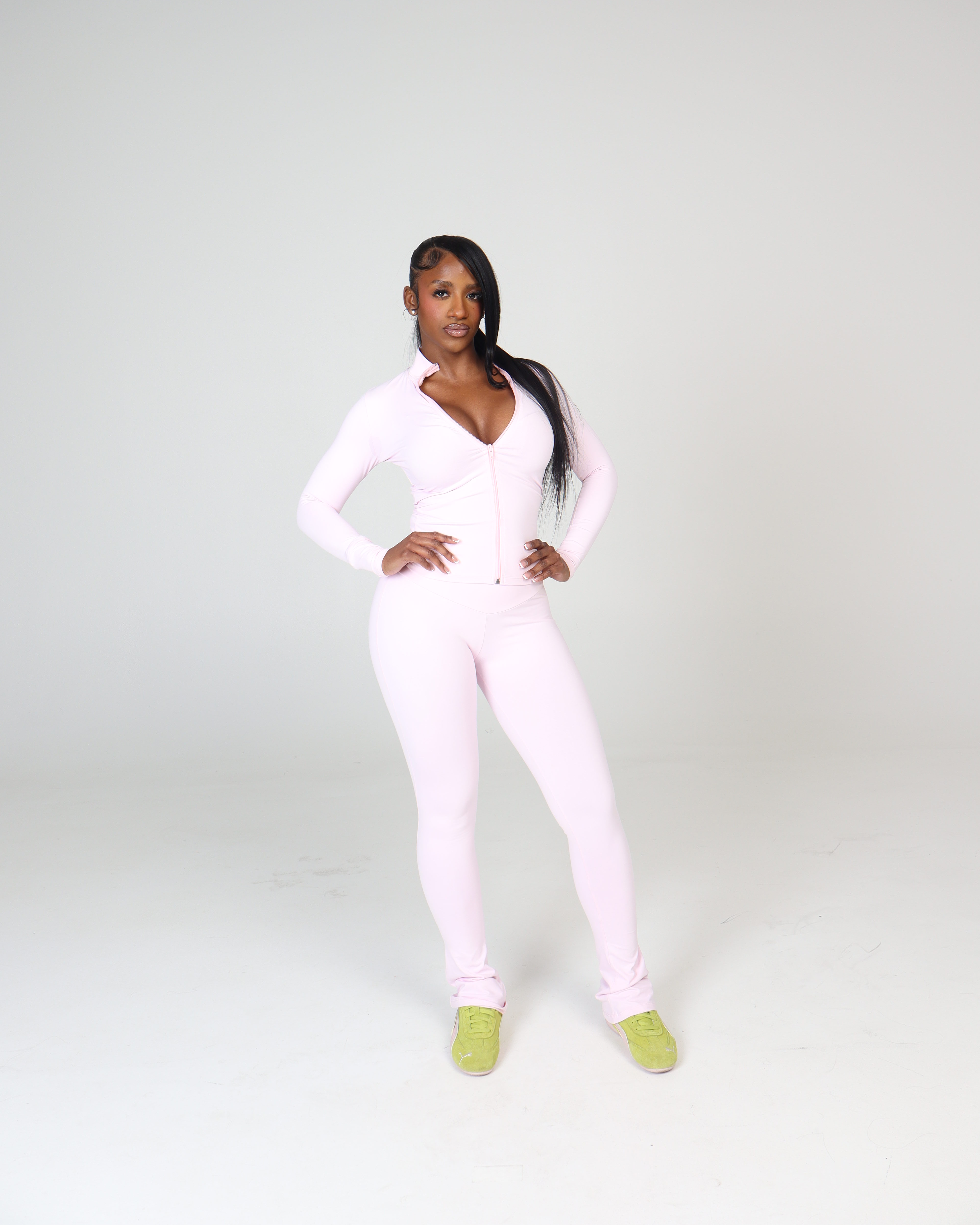 BABY PINK STACKED LEGGING SET