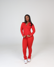 RED CHERRY STACKED LEGGING SET