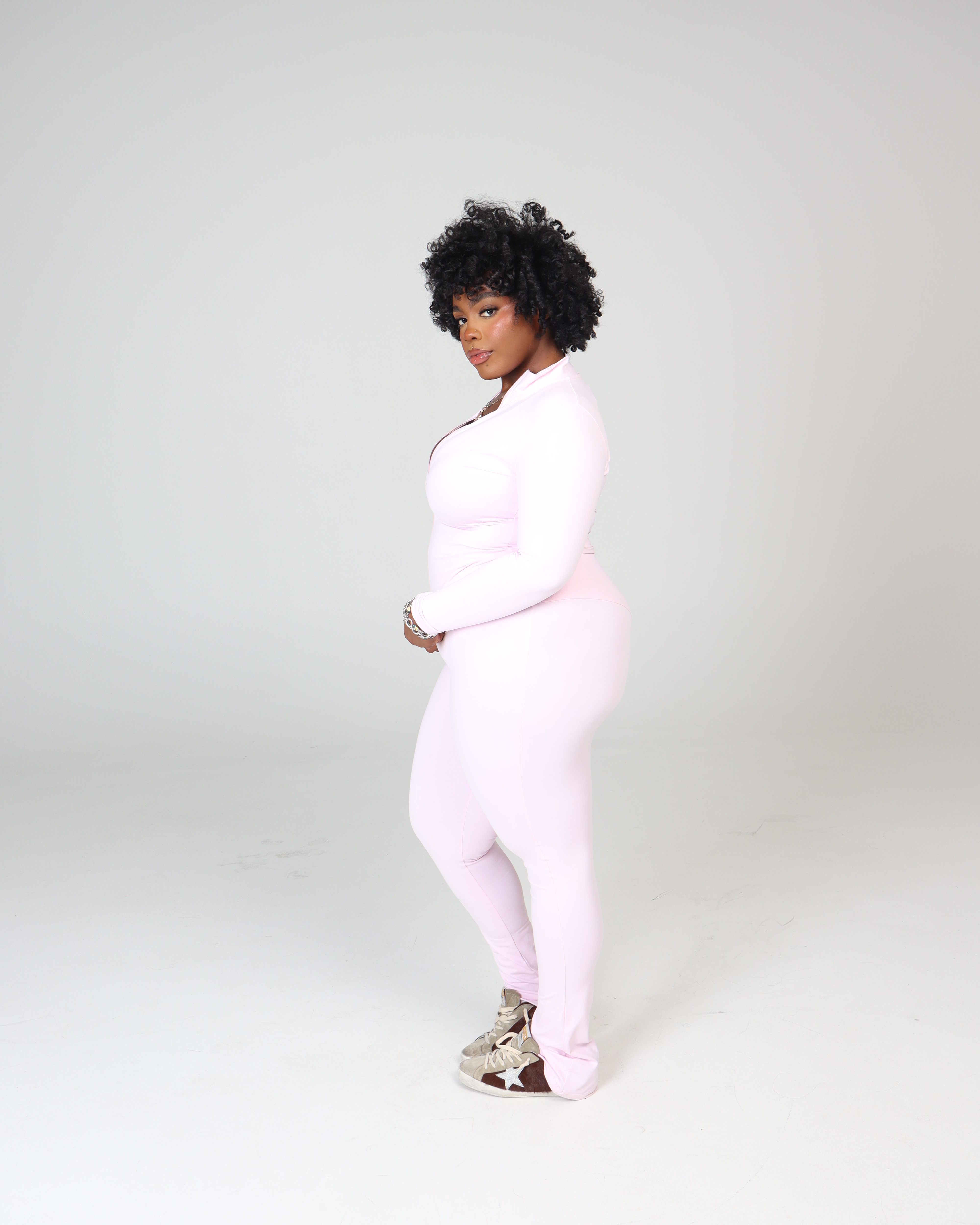 BABY PINK STACKED LEGGING SET