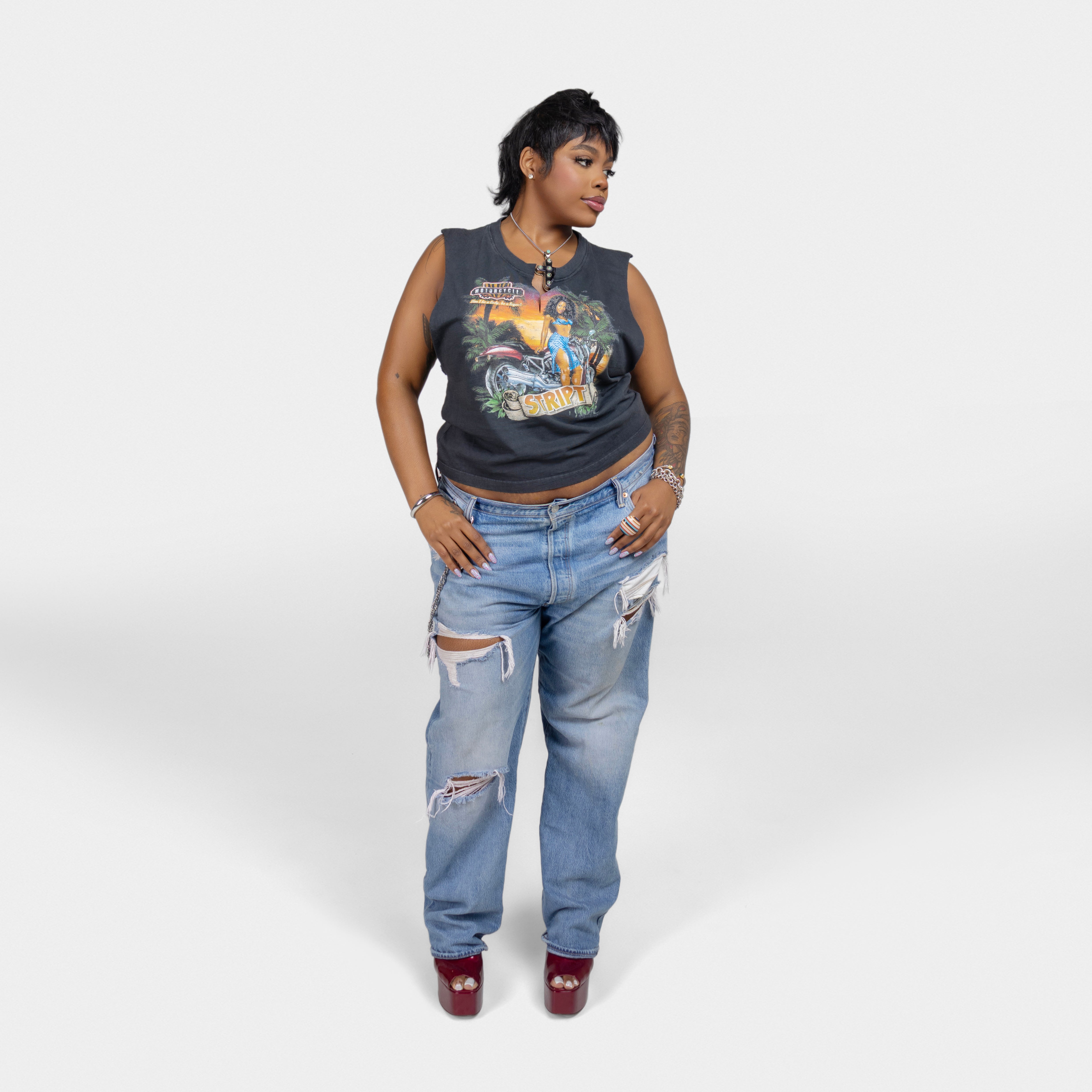 HONOLULU HOTTIE VINTAGE TEE-thumbmail-7
