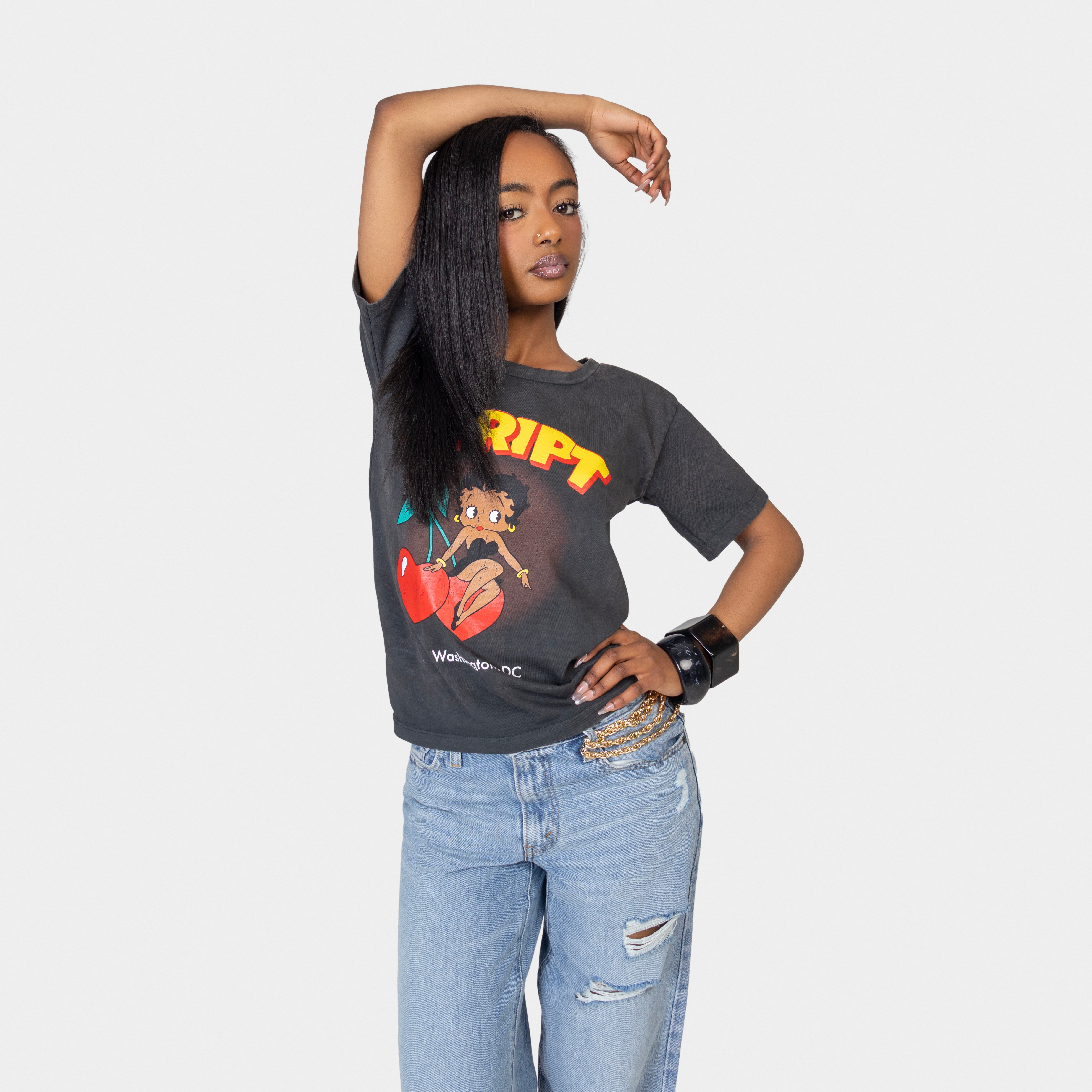 BETTY BOOP VINTAGE TEE – STRIPT