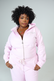 BABY PINK CORSET HOODIE
