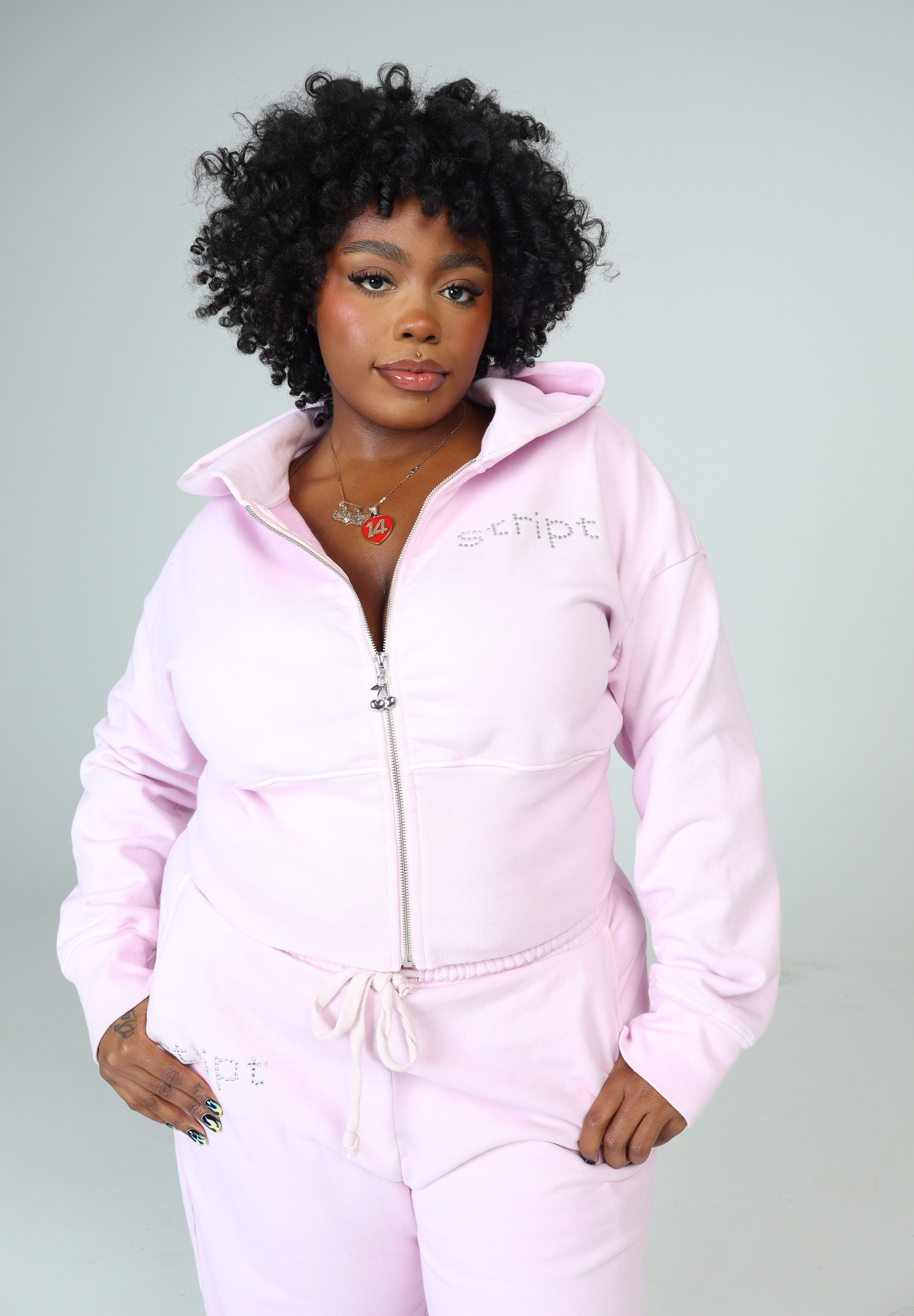 BABY PINK CORSET HOODIE