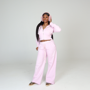 BABY PINK CORSET HOODIE