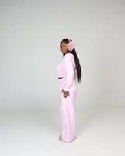 BABY PINK CORSET HOODIE + FLARE SWEATS BUNDLE