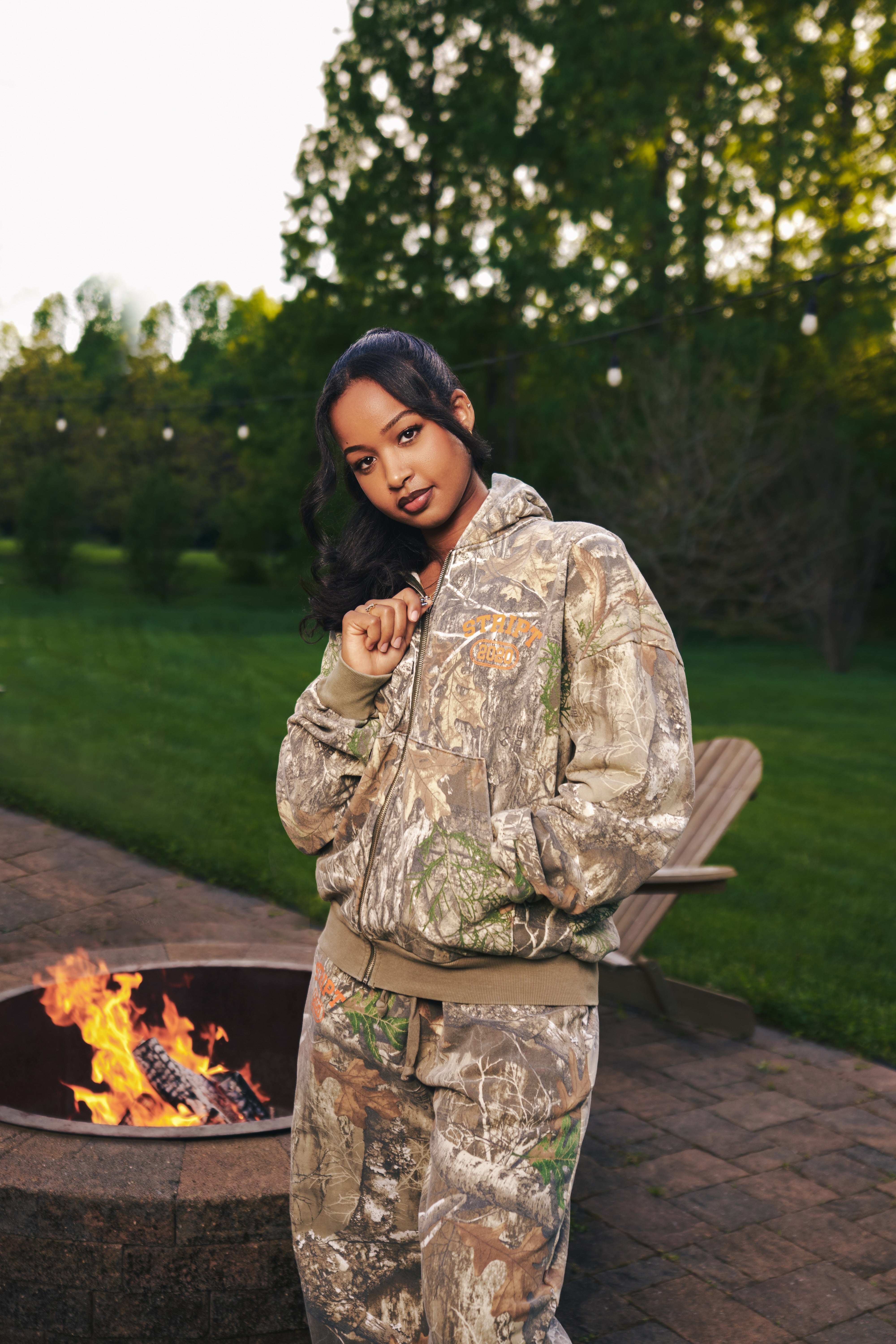 CAMO FULL ZIP HOODIE