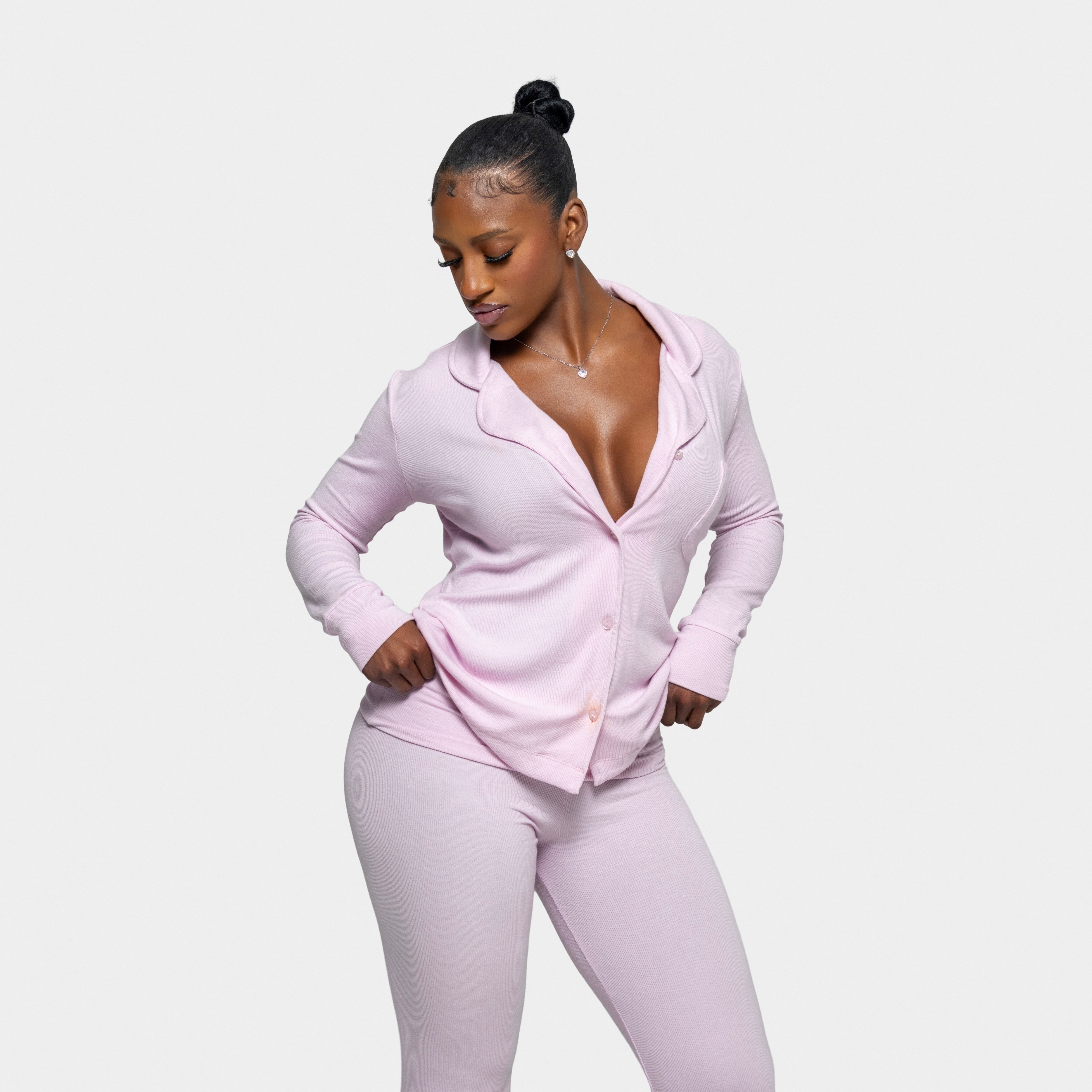 LONG SLEEVE BUTTON UP TOP