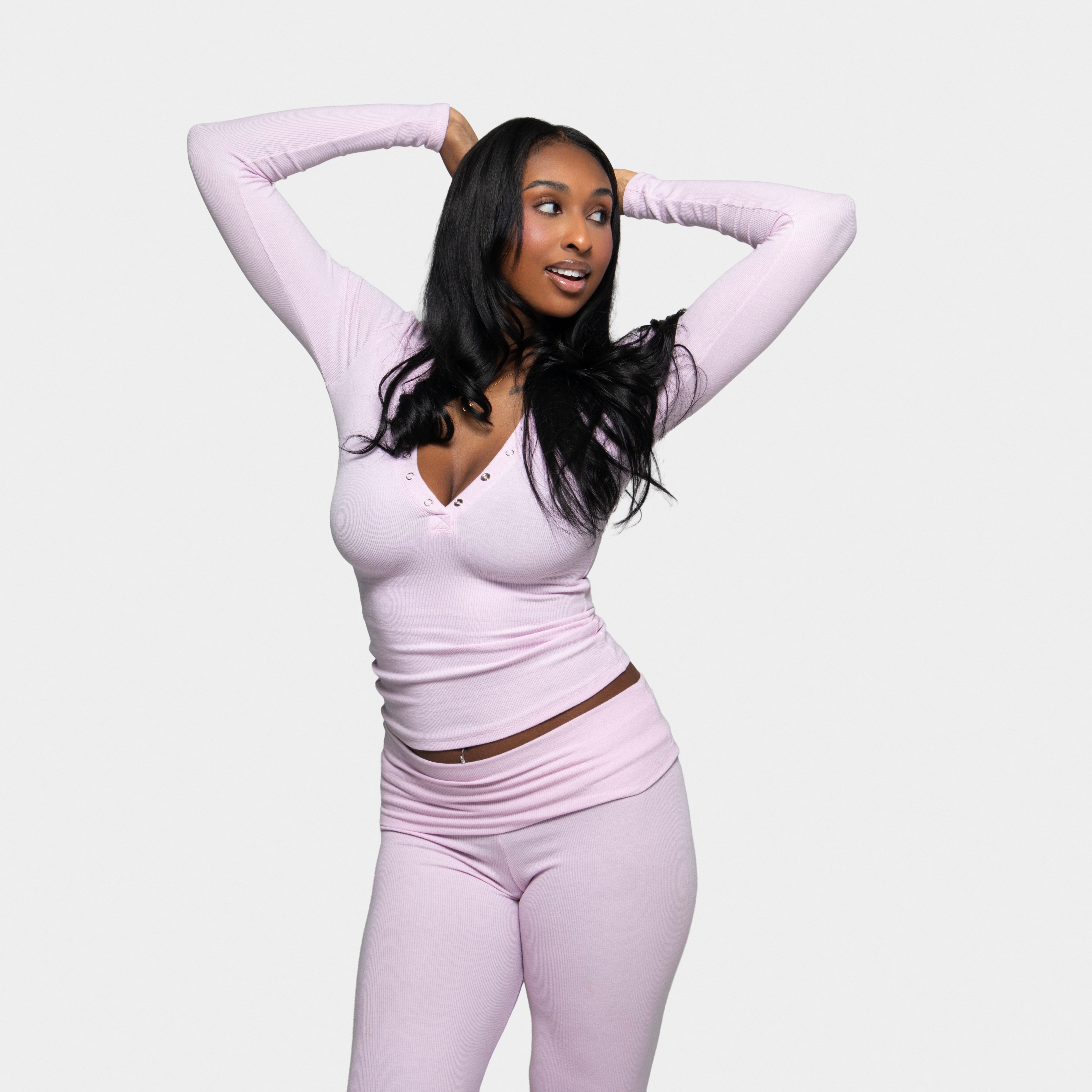HENLEY PAJAMA TOP