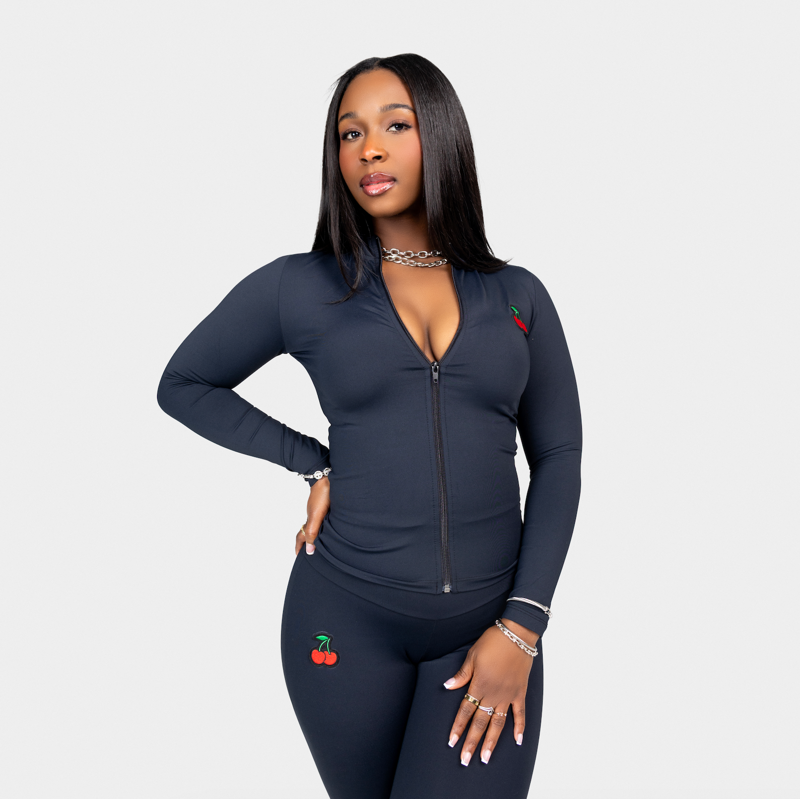 CHERRY STACKED LEGGING SET