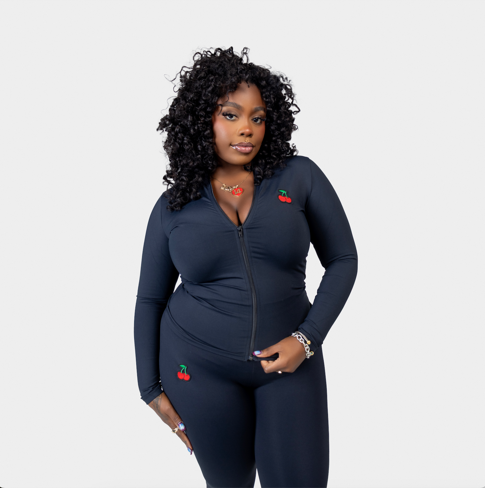 CHERRY STACKED LEGGING SET