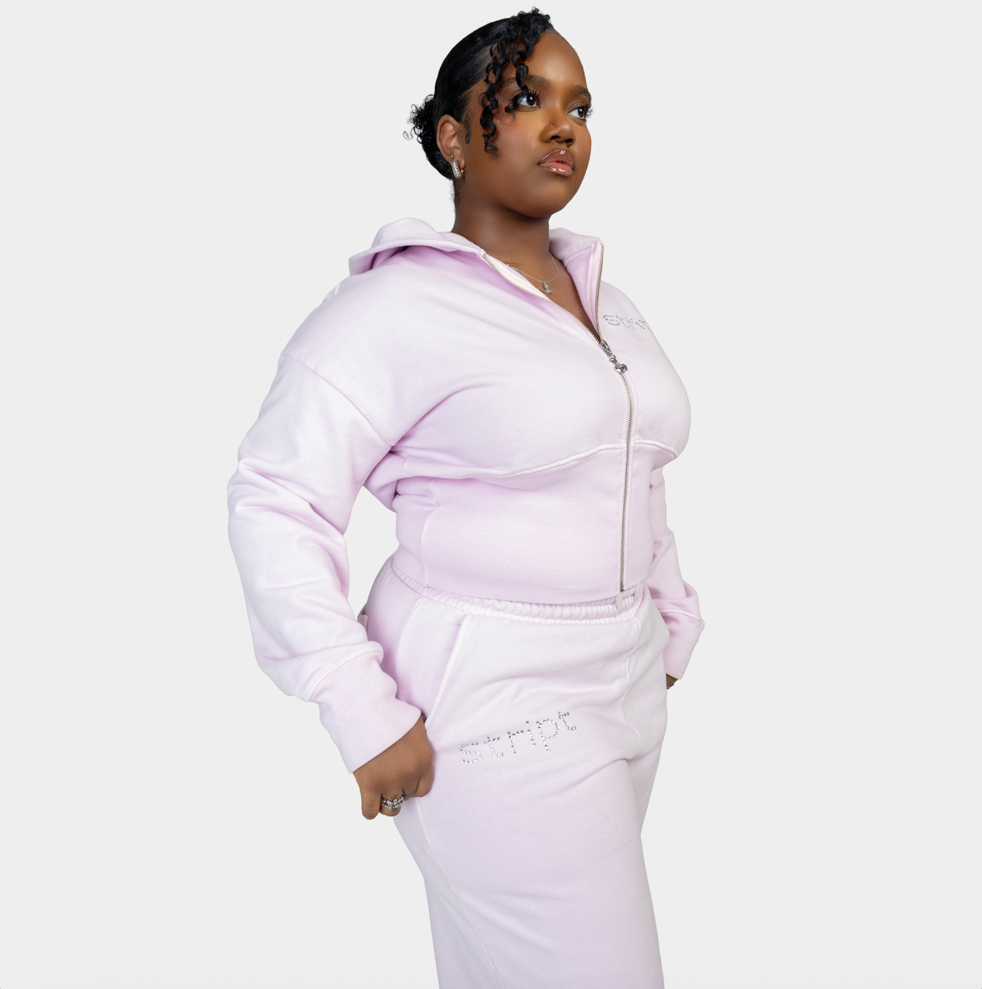 BABY PINK CORSET HOODIE – STRIPT