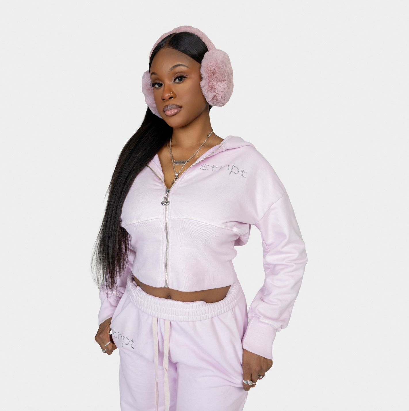 BABY PINK CORSET HOODIE – STRIPT