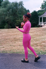 LIFESTYLE LEGGING STRAIGHT HOT PINK