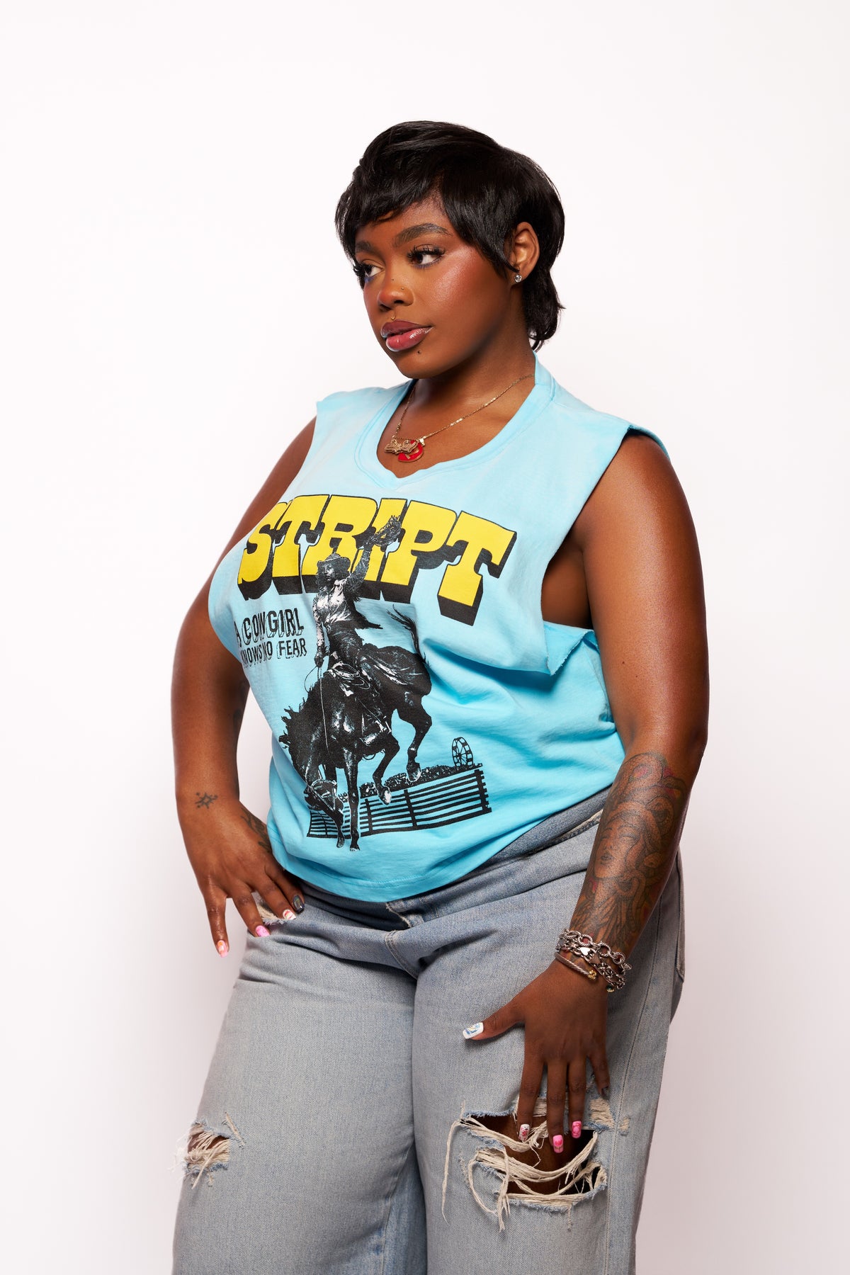 COWGIRL CUT-OFF TEE-thumbmail-3