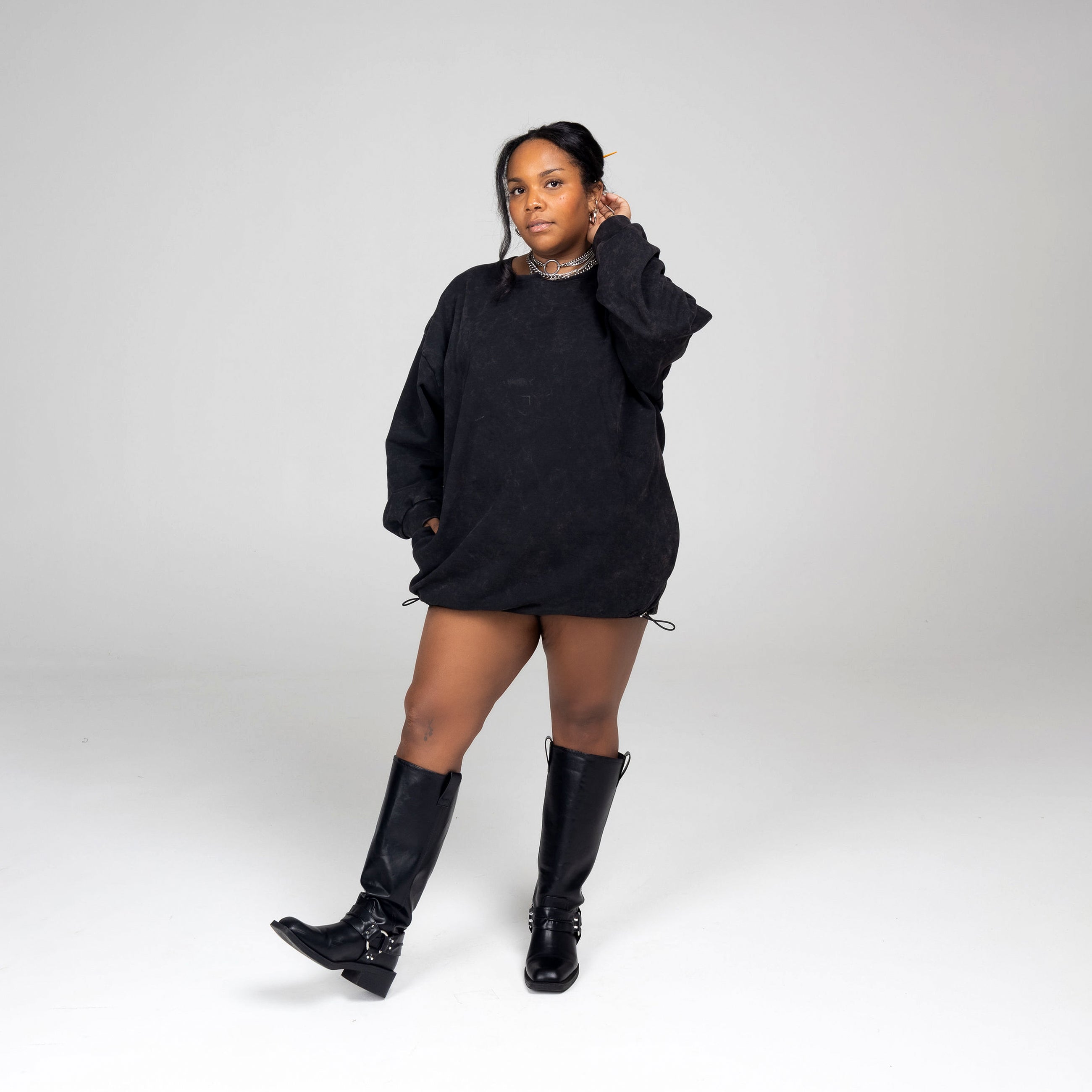 secret様 COMFY COZY DRESS – STRIPT