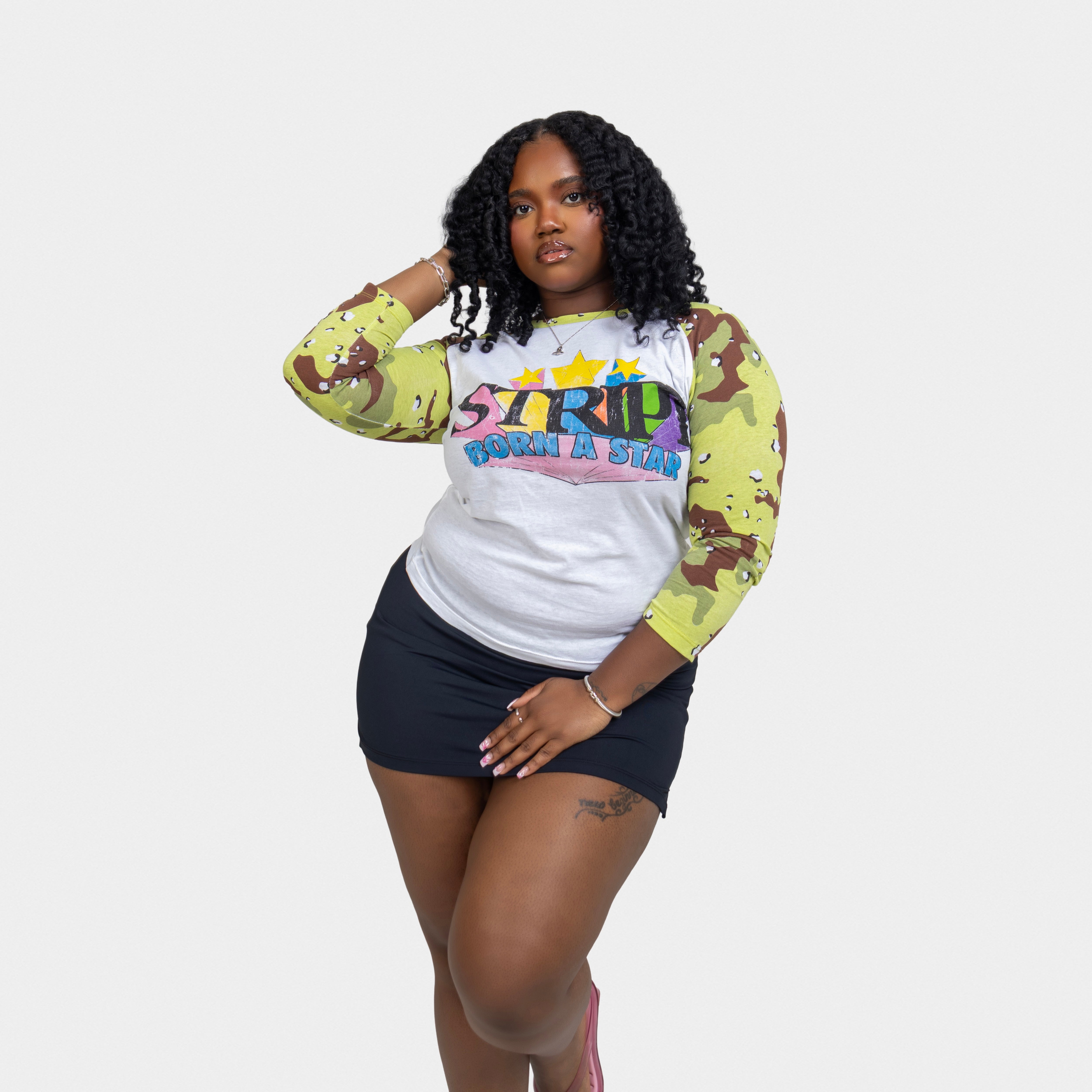 camo raglan