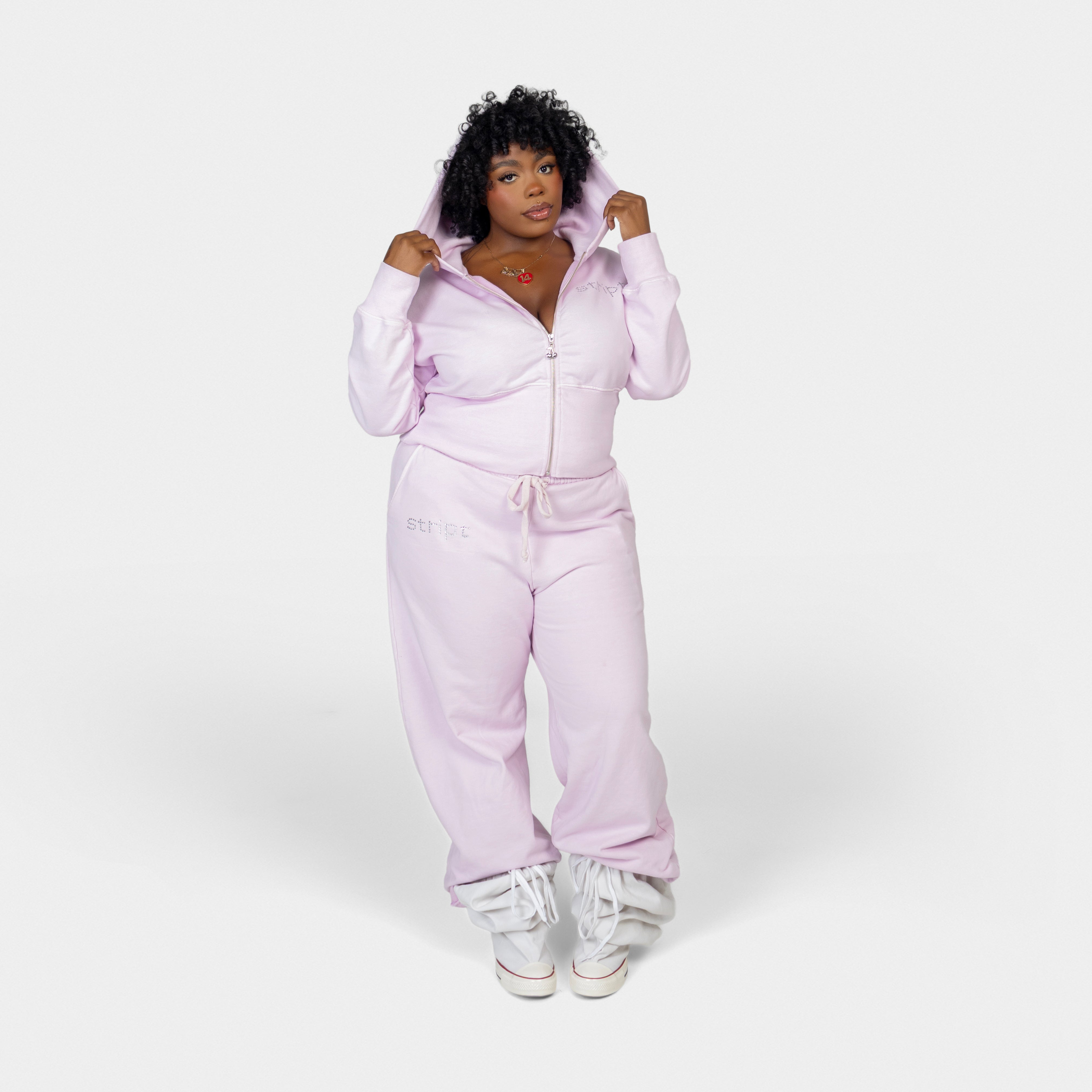 flare sweats baby pink