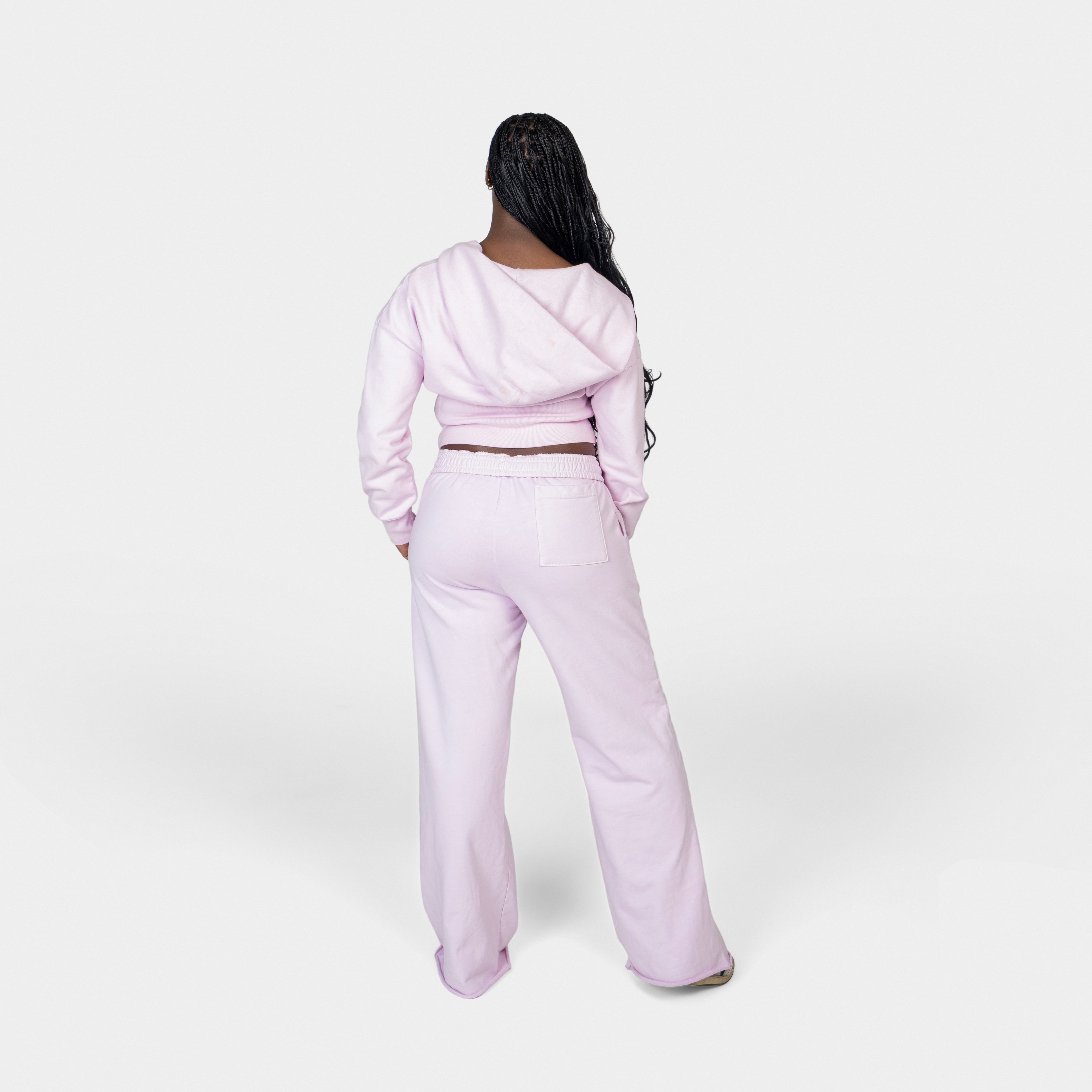 flare sweats baby pink