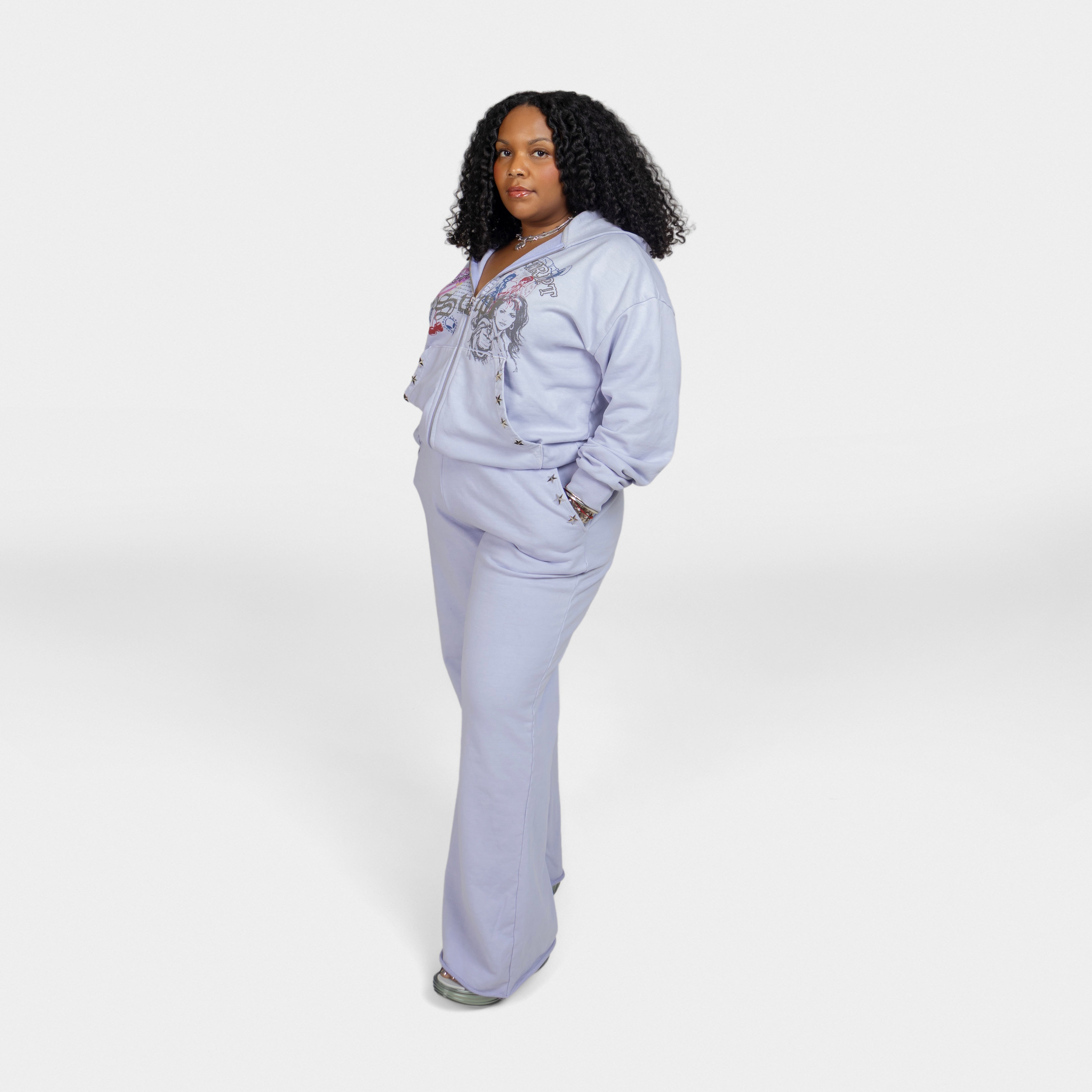 flare sweats lavender