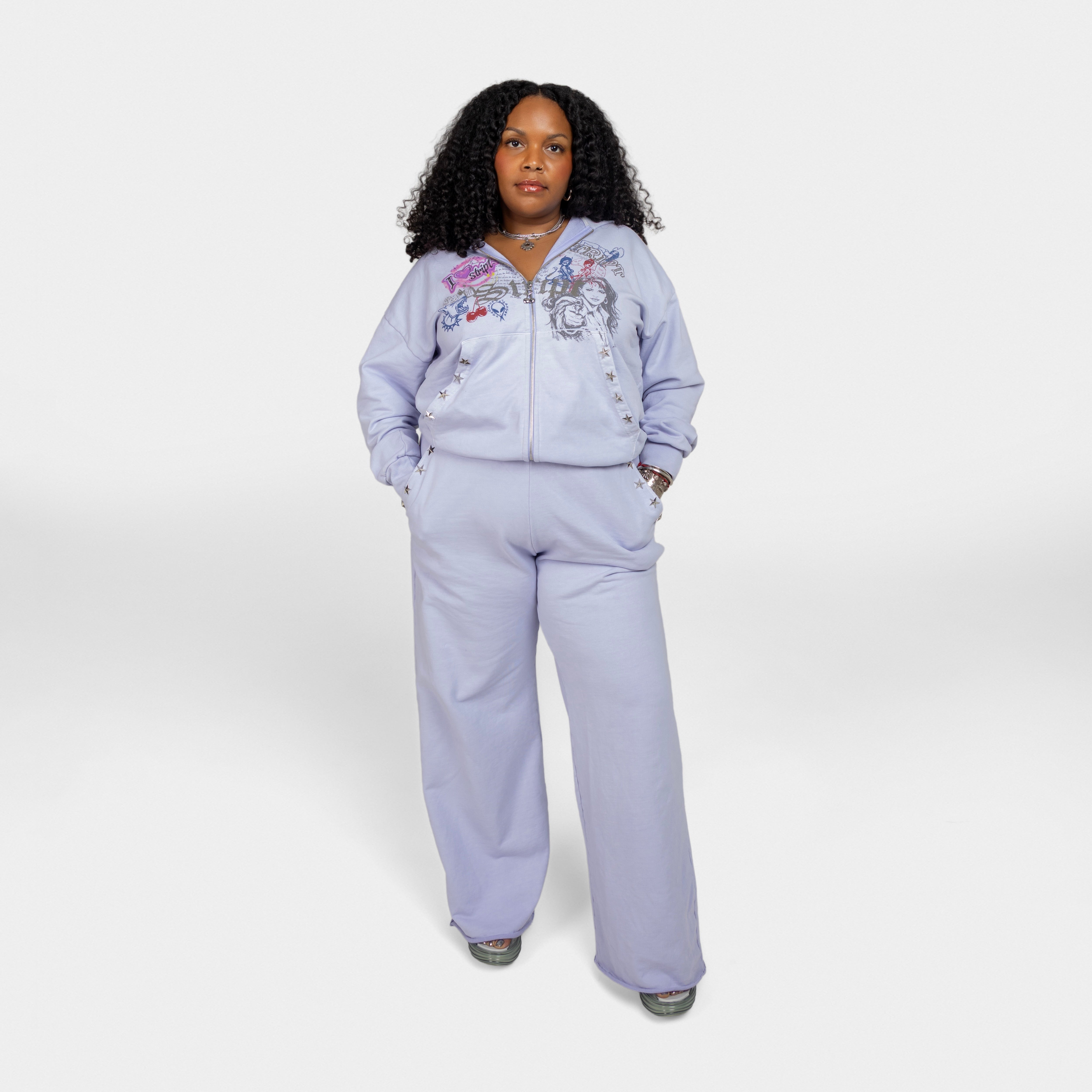 flare sweats lavender